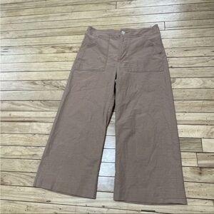 Maeve Wide-Leg Utility Pants in Dusty Rose Taupe